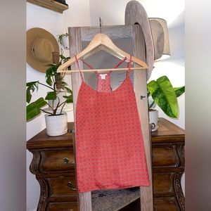 *Super Cute* J Crew size 00 orange/red color with pretty pattern